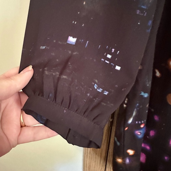 Melissa McCarthy Seven7 pin tuck tunic length blouse 1X EUC, long button sleeves - Picture 6 of 9